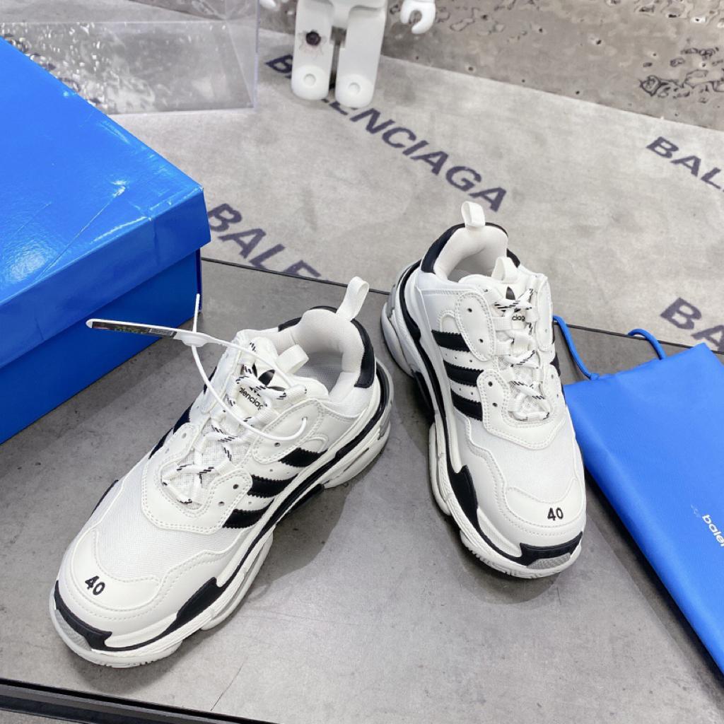 Balenciaga x adidas Triple S White Black - vstockx