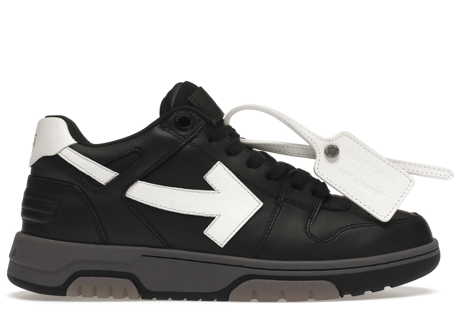 OFF-WHITE Out Of Office OOO Low Tops Black Gray White FW21 - vstockx
