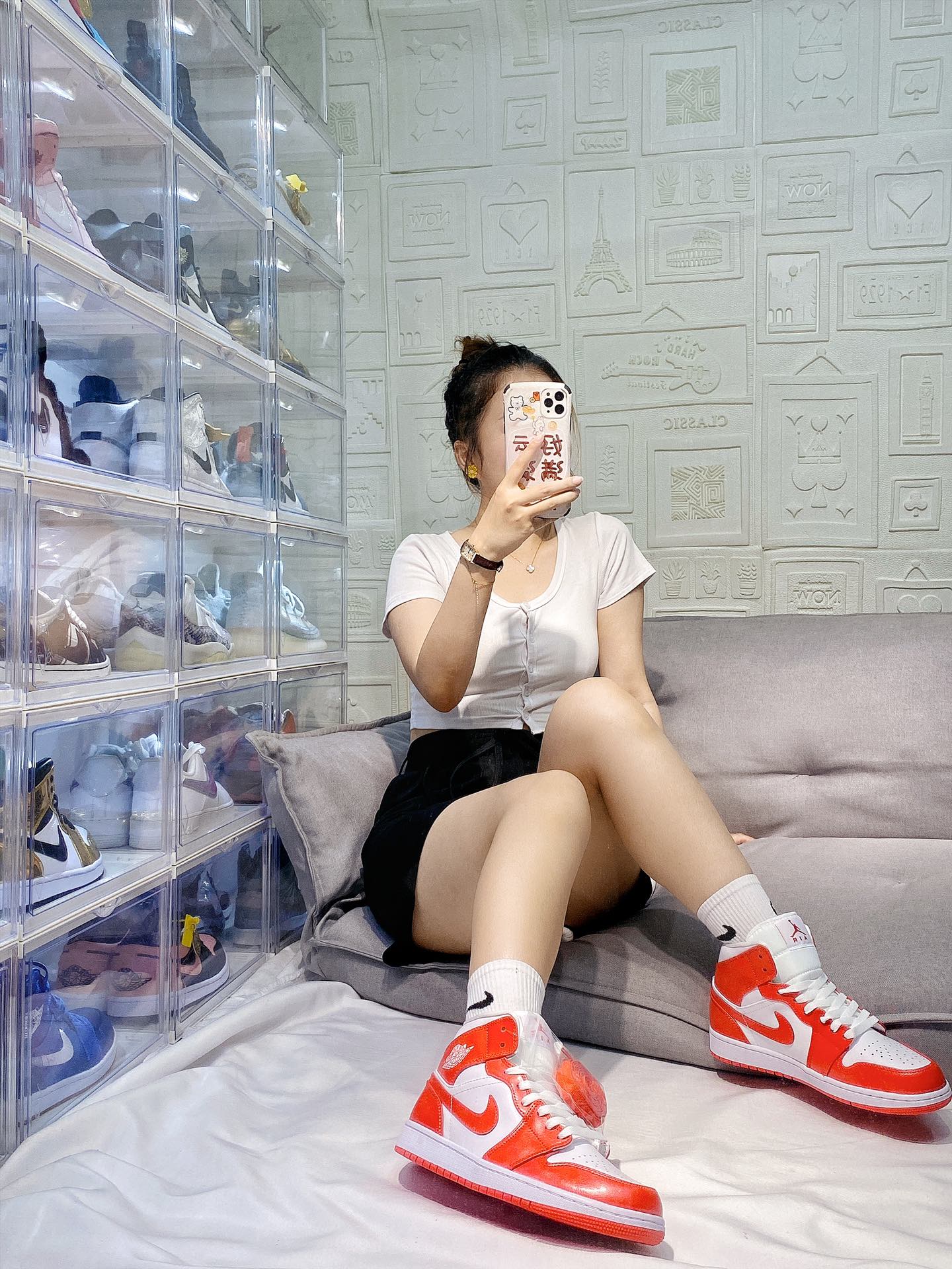 Jordan 1 Mid Syracuse (W) - vstockx