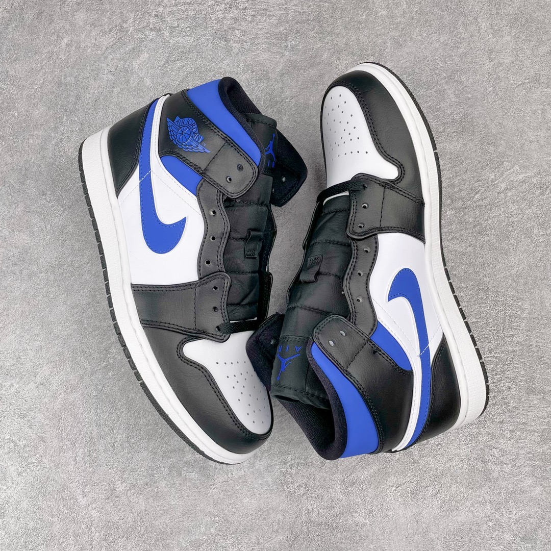 Jordan 1 Mid White Black Racer Blue - vstockx