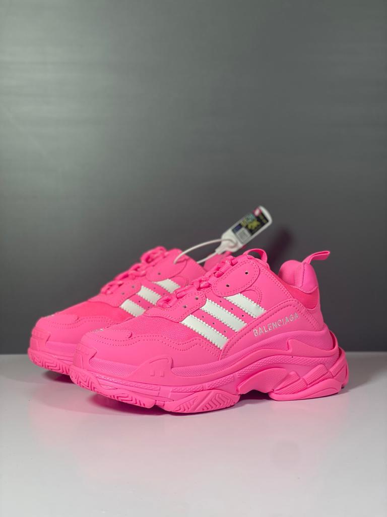 Balenciaga x adidas Triple S Neon Pink (W) - vstockx