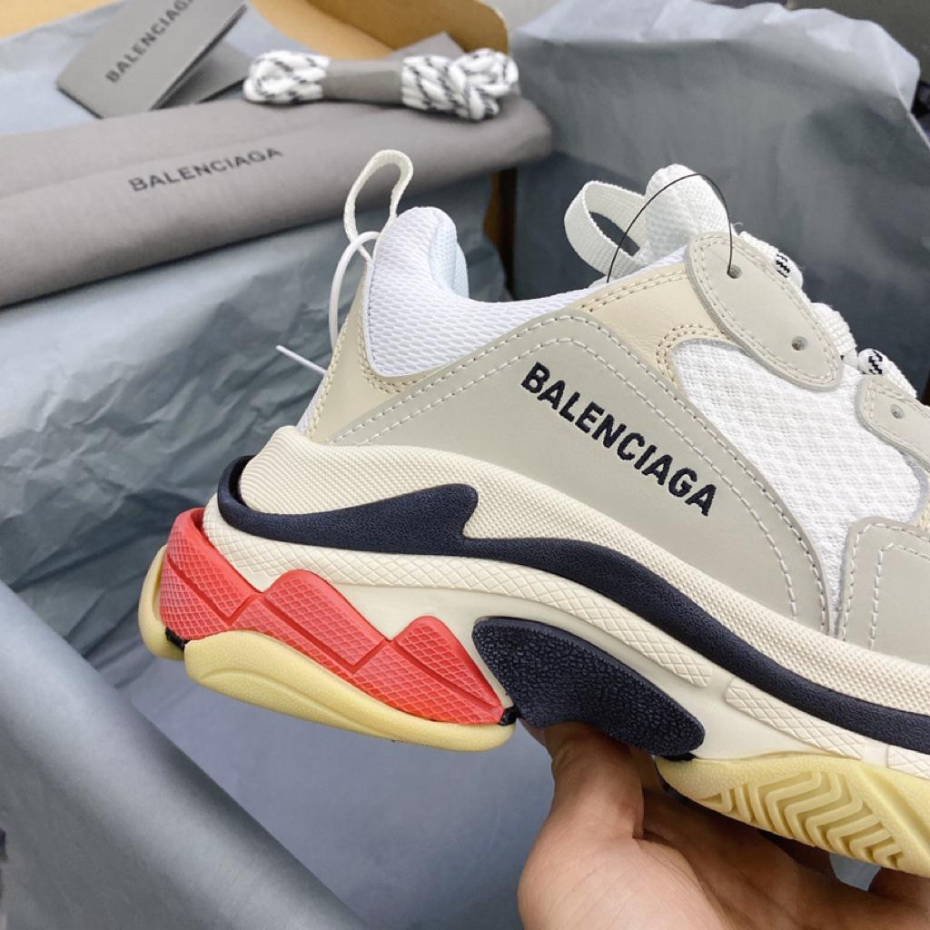 Balenciaga Triple S White Black Red - vstockx