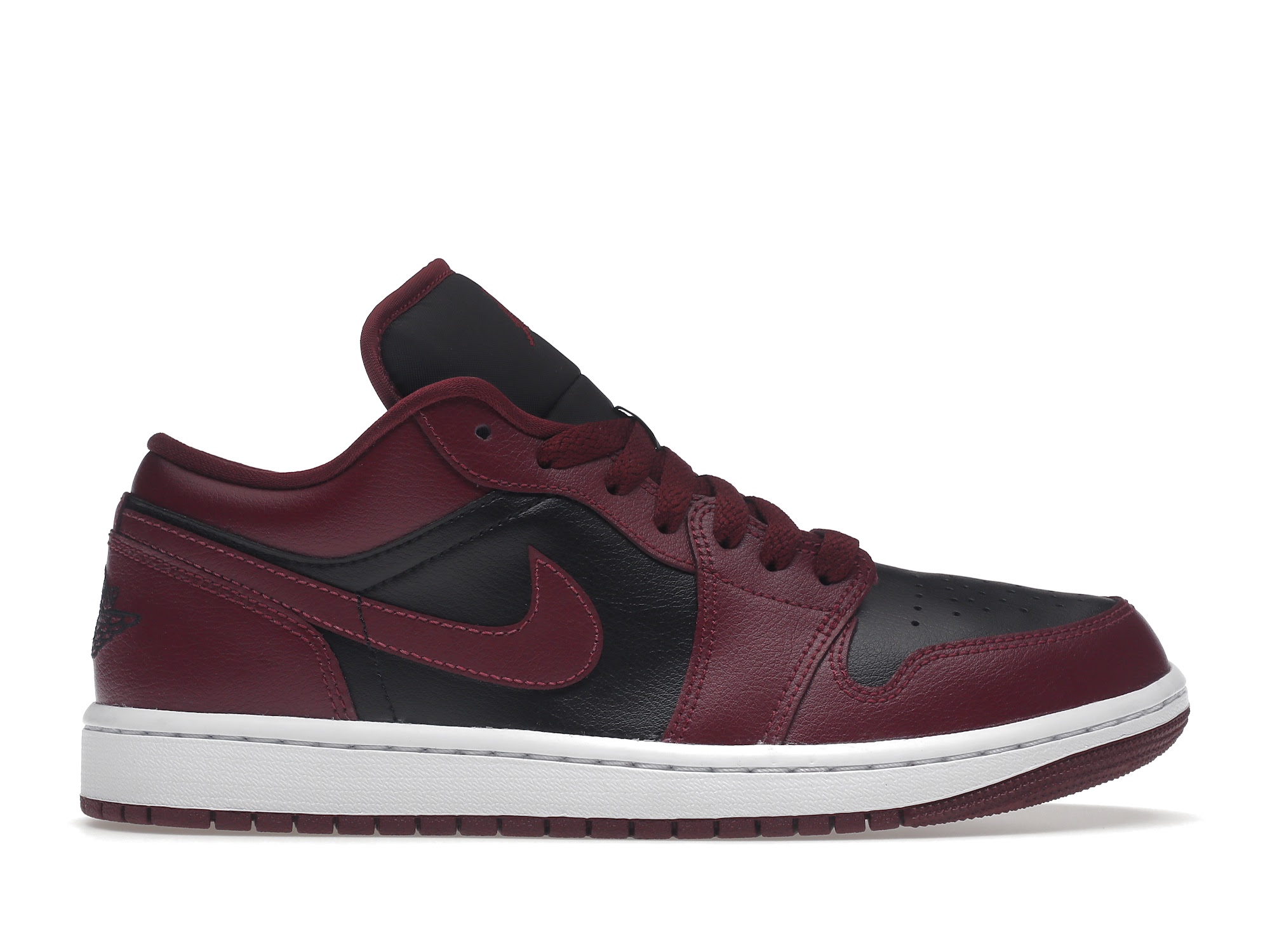 Jordan 1 Low Black Dark Beetroot (W) - vstockx