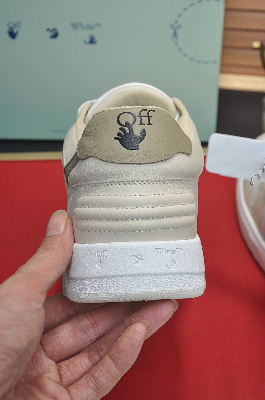 OFF-WHITE Out Of Office OOO Low Tops Grey White - vstockx