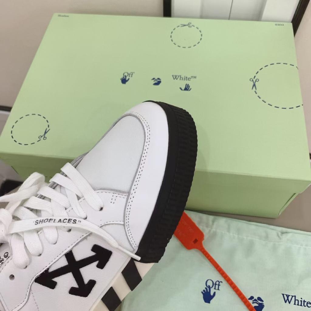 OFF-WHITE Vulcanized Low Canvas White Black - vstockx