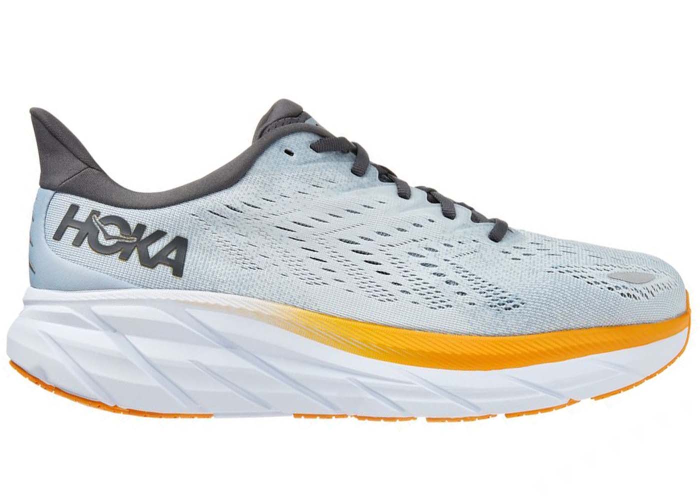 Hoka One One Clifton 8 Blue Fog Orange - vstockx