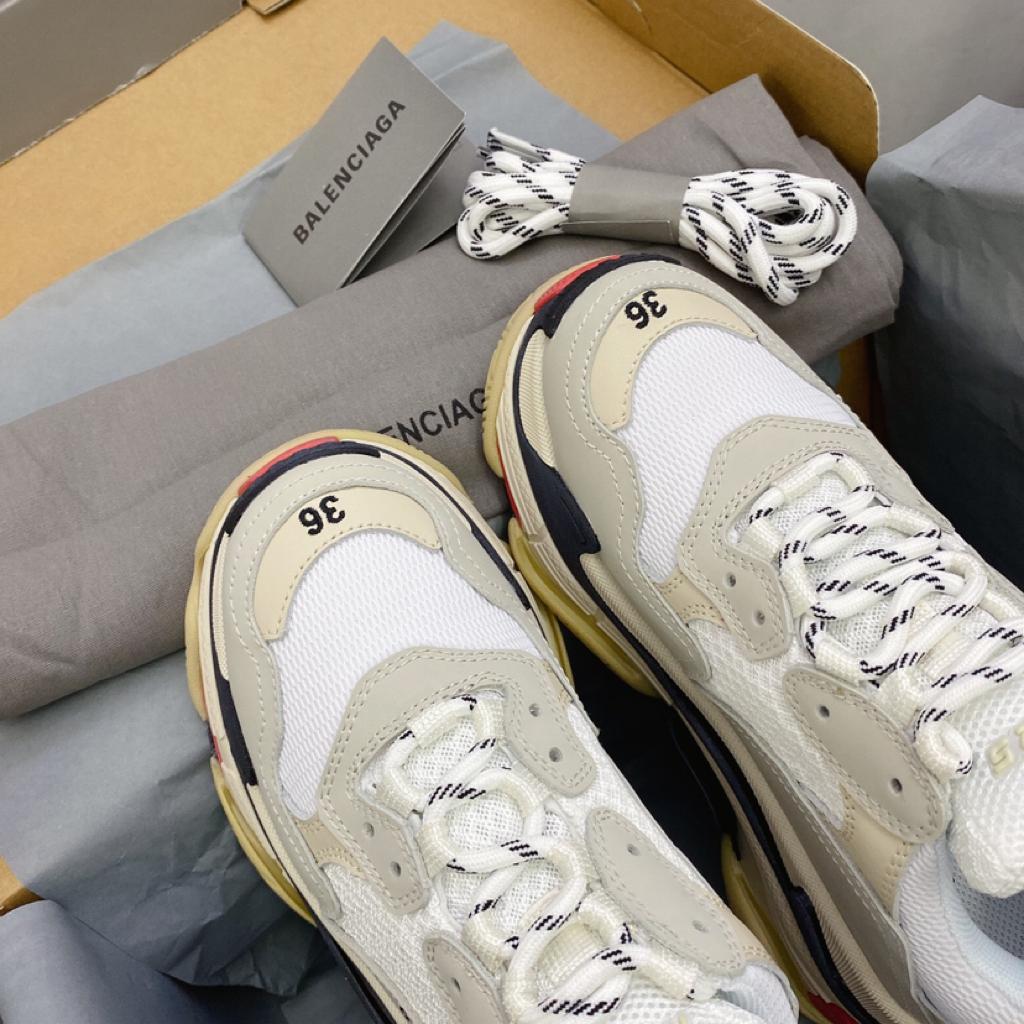 Balenciaga Triple S White Black Red - vstockx