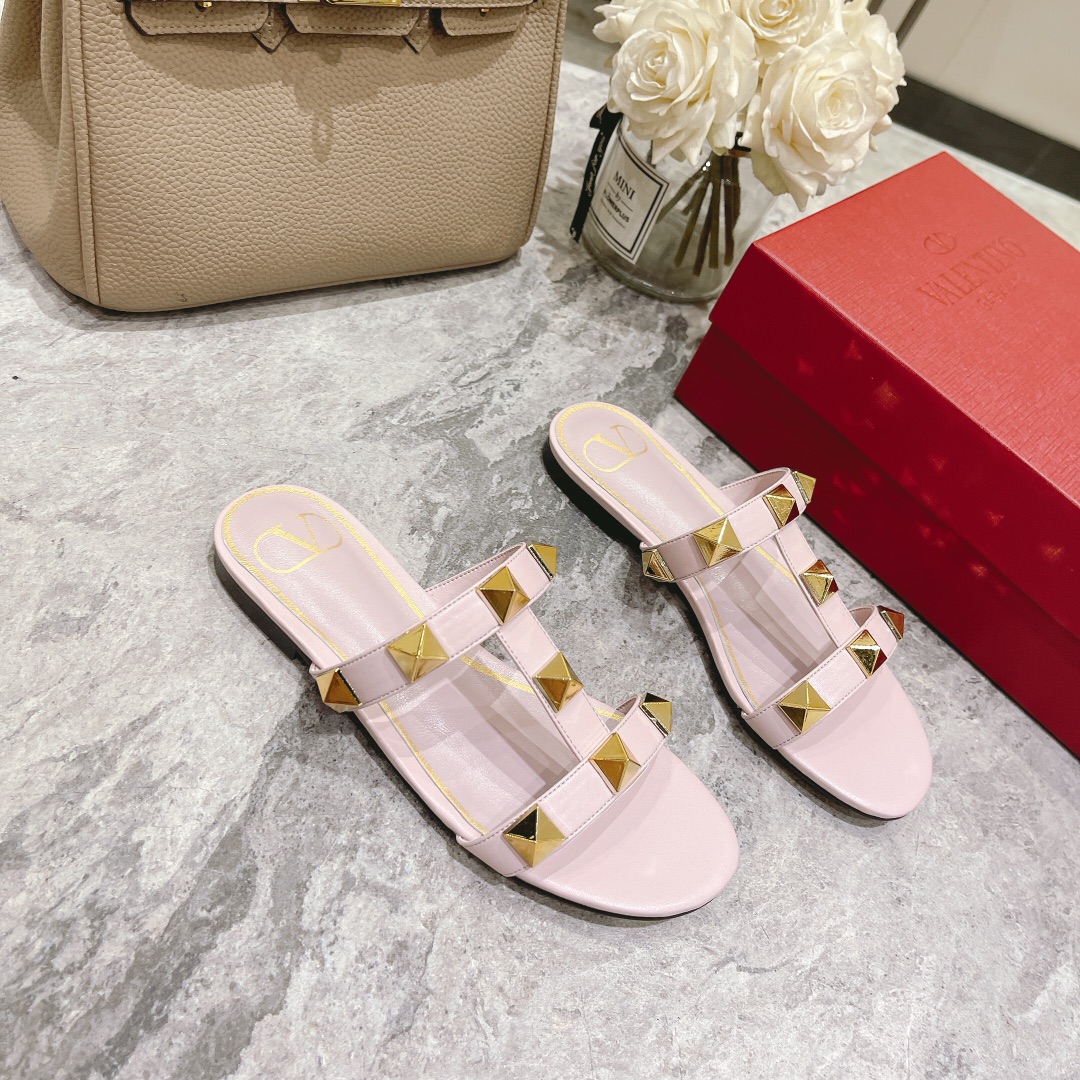 VALENTINO GARAVANI ROMAN STUD HEEL 2CM WOMEN 7 - vstockx