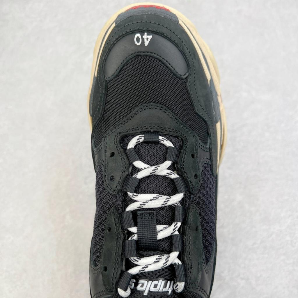 Balenciaga Triple S Black White Red (2018 Reissue) - vstockx