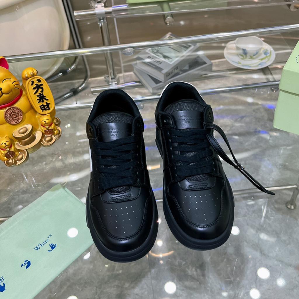 OFF-WHITE Out Of Office OOO Low Tops Black Gray White FW21 - vstockx