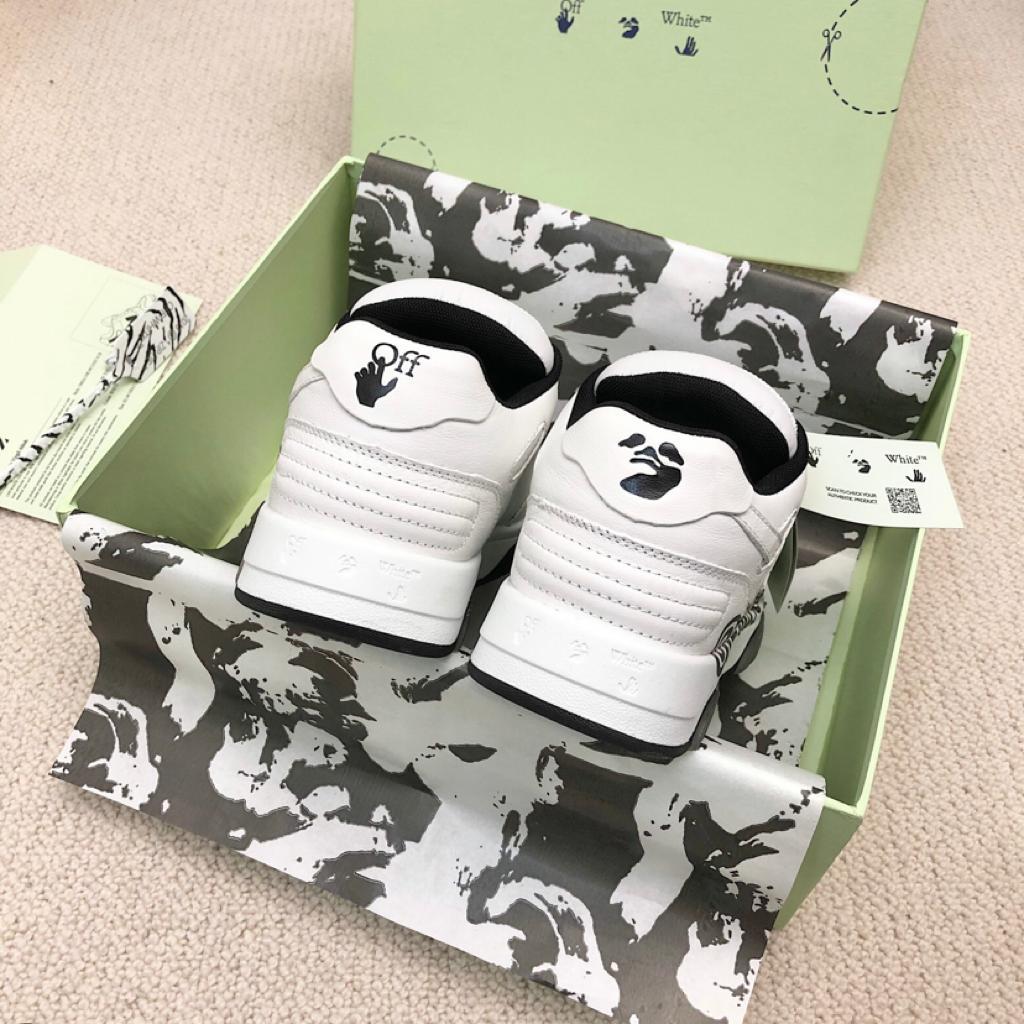 OFF-WHITE Out Of Office OOO Low Tops Off-White White Black - vstockx