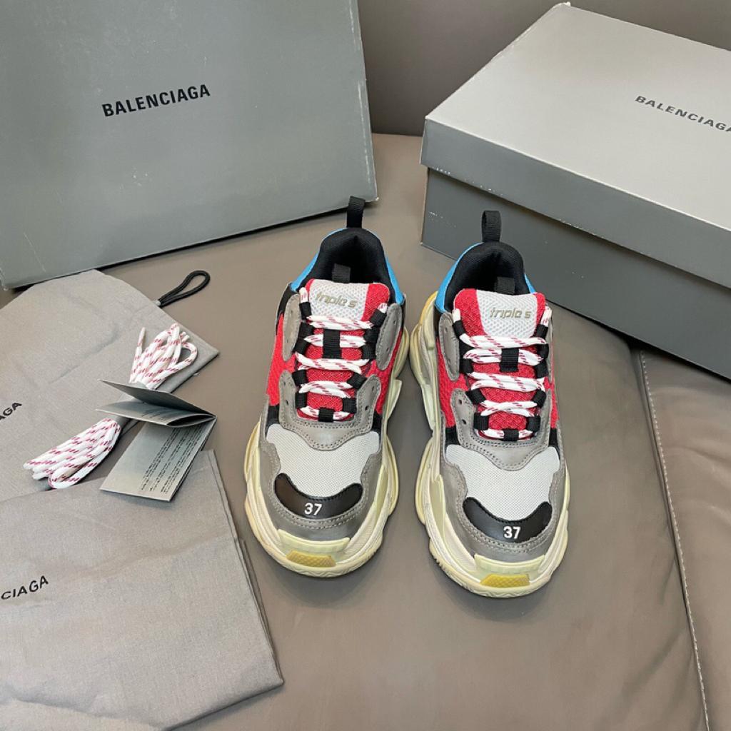 Balenciaga Triple S Grey Red Blue (2018 Reissue) - vstockx