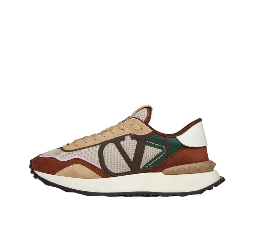 Valentino Garavani Vlogo Pace low-top sneaker in split leather, fabric and calfskin - vstockx