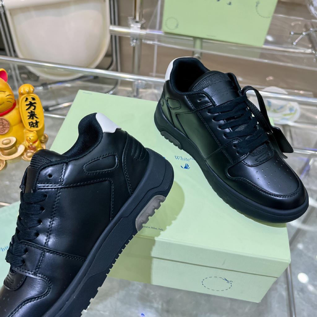 OFF-WHITE Out Of Office OOO Low Tops Black Gray White FW21 - vstockx