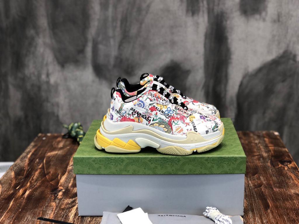 Gucci x Balenciaga The Hacker Project Triple S Flora Print - vstockx