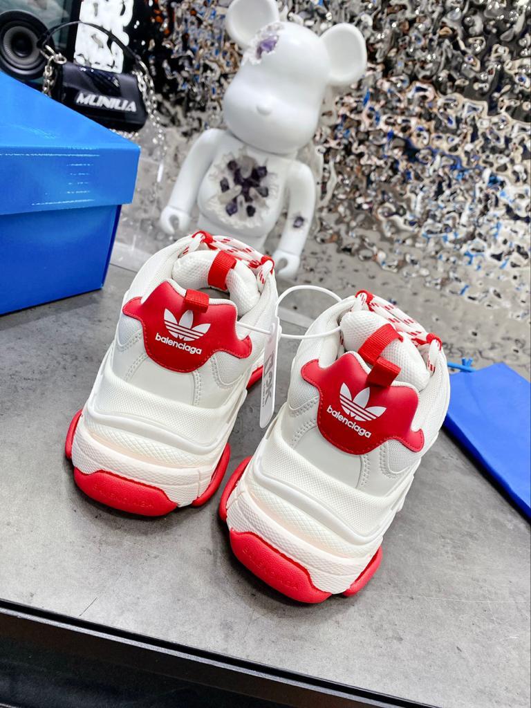Balenciaga x adidas Triple S White Red - vstockx