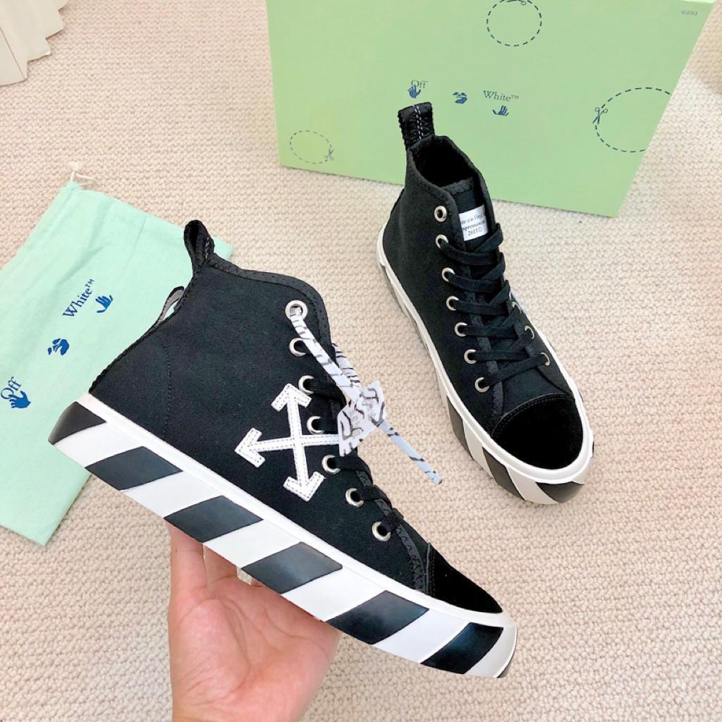 OFF-WHITE Vulcanized Mid Top Black White - vstockx