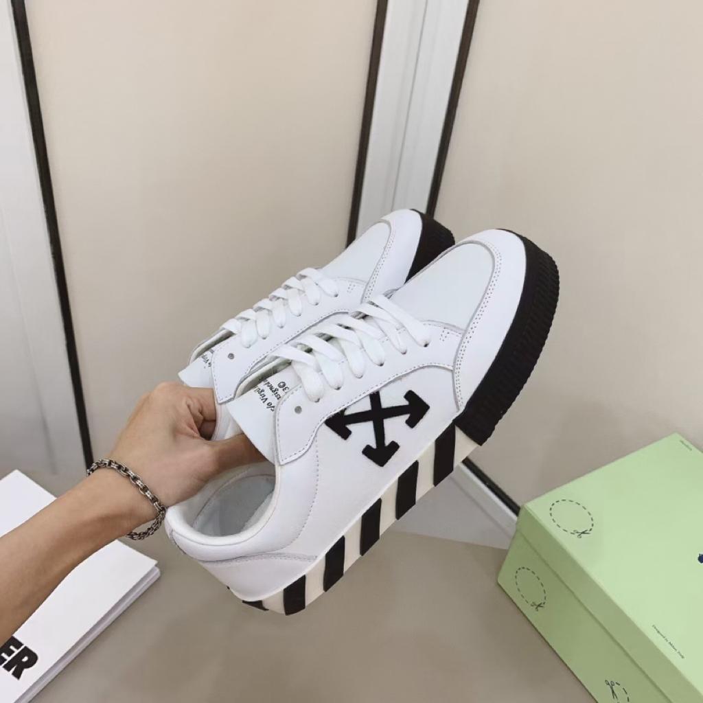OFF-WHITE Vulcanized Low Canvas White Black - vstockx