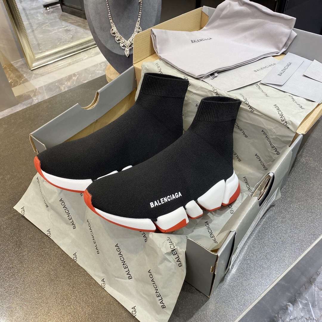 Balenciaga Speed 2.0 Bicolor Transparent Red Sole (W) - vstockx