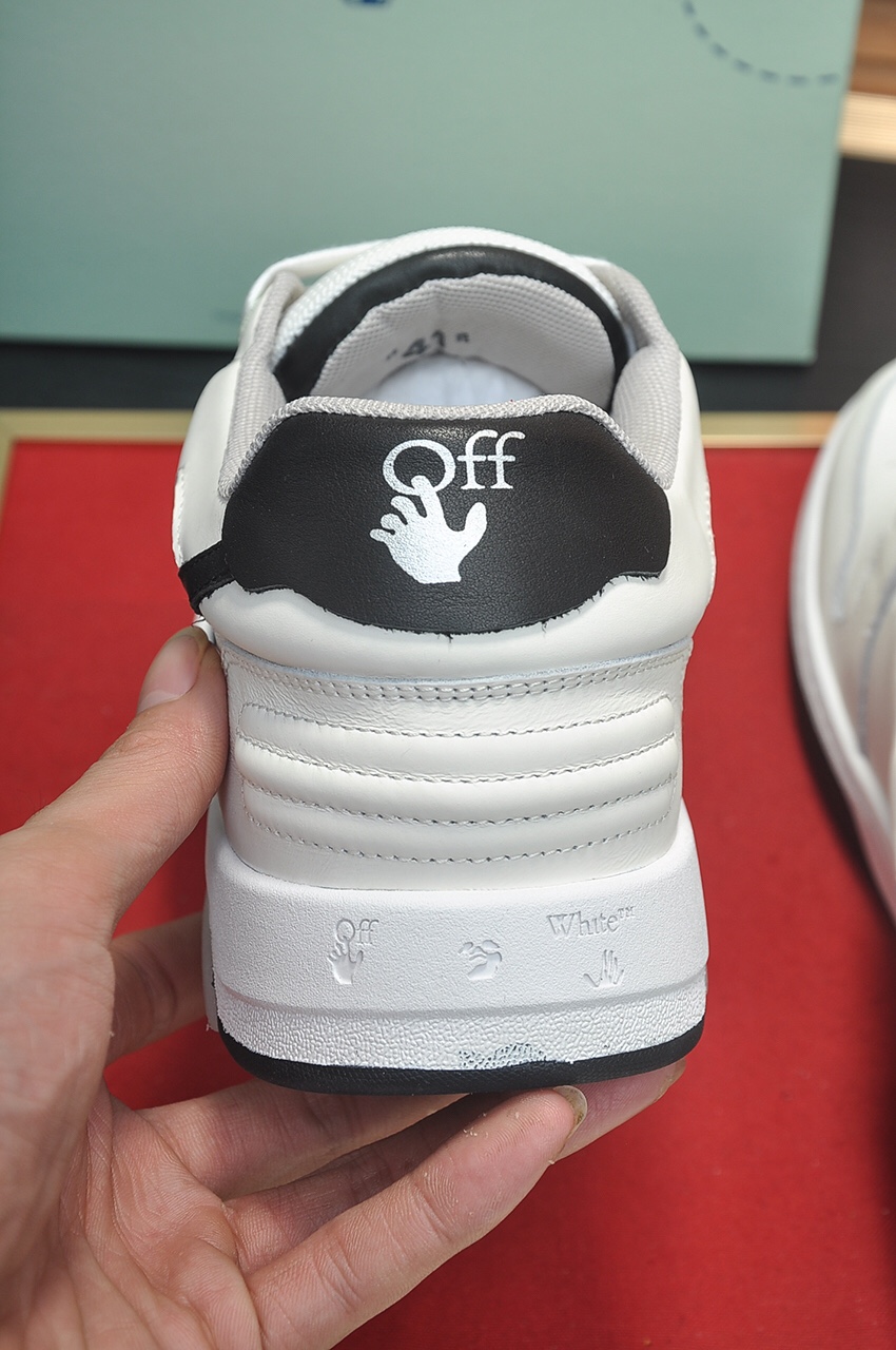 OFF-WHITE Out Of Office OOO 30 MM Low Tops Black White Blue - vstockx