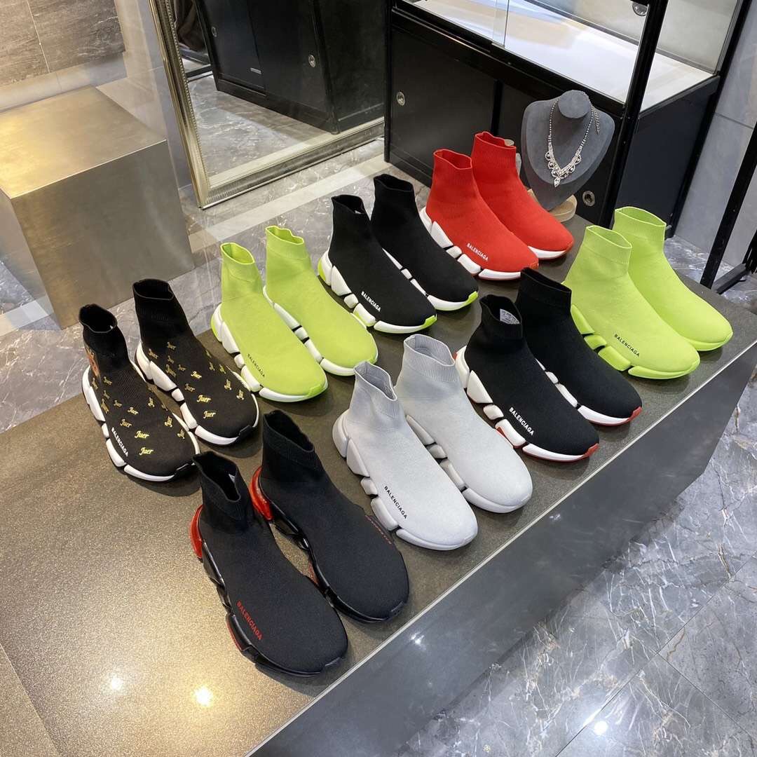 Balenciaga Speed 2.0 Bicolor Transparent Red Sole (W) - vstockx