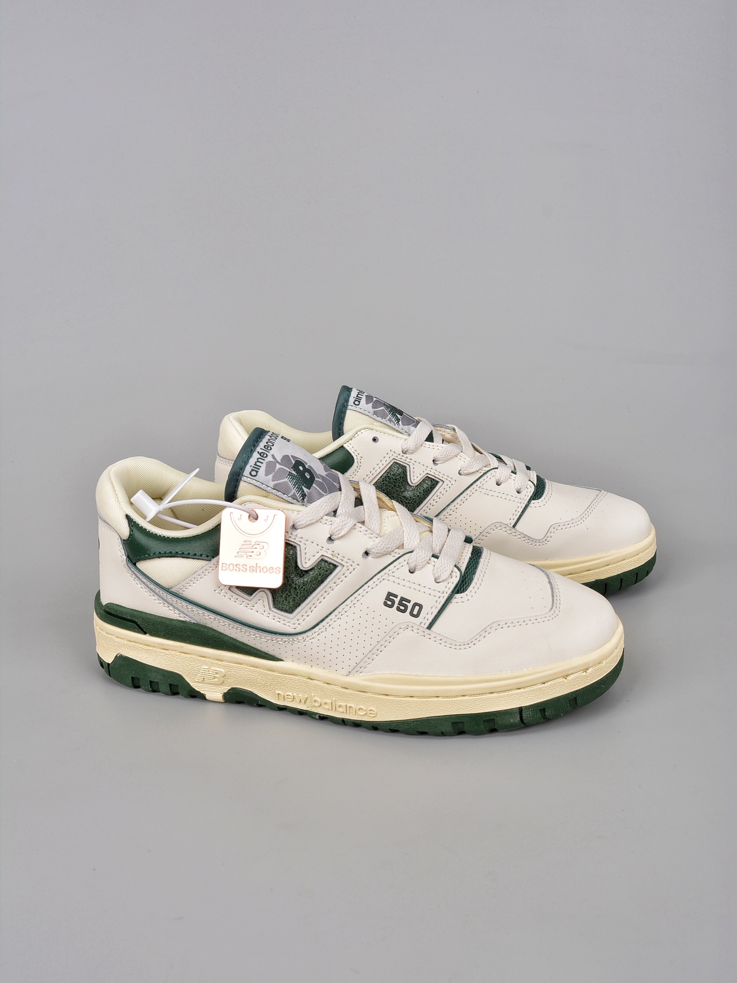 New Balance 550 Aime Leon Dore White Green - vstockx