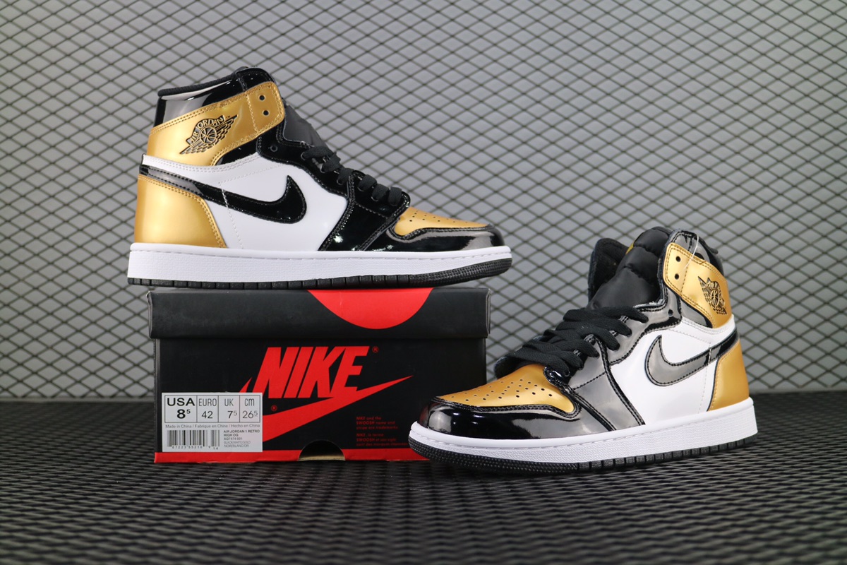 Jordan 1 Retro High NRG Patent Gold Toe - vstockx