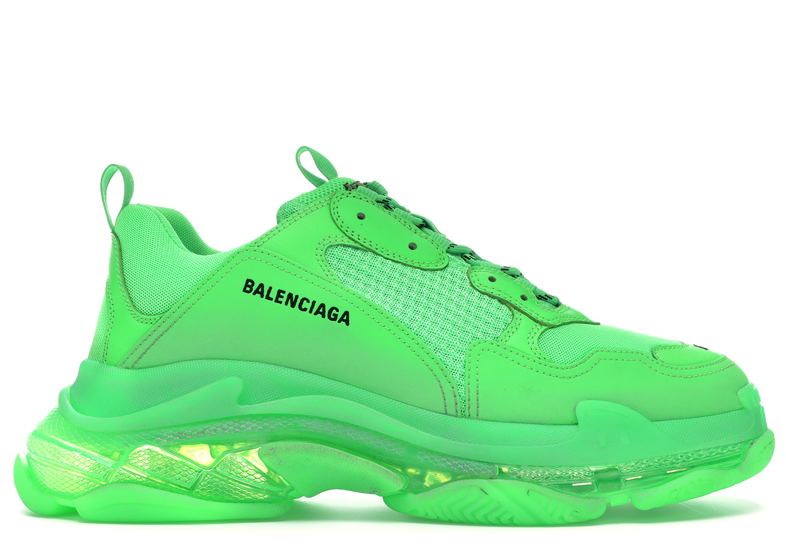 Balenciaga Triple S Neon Green Clear Sole - vstockx