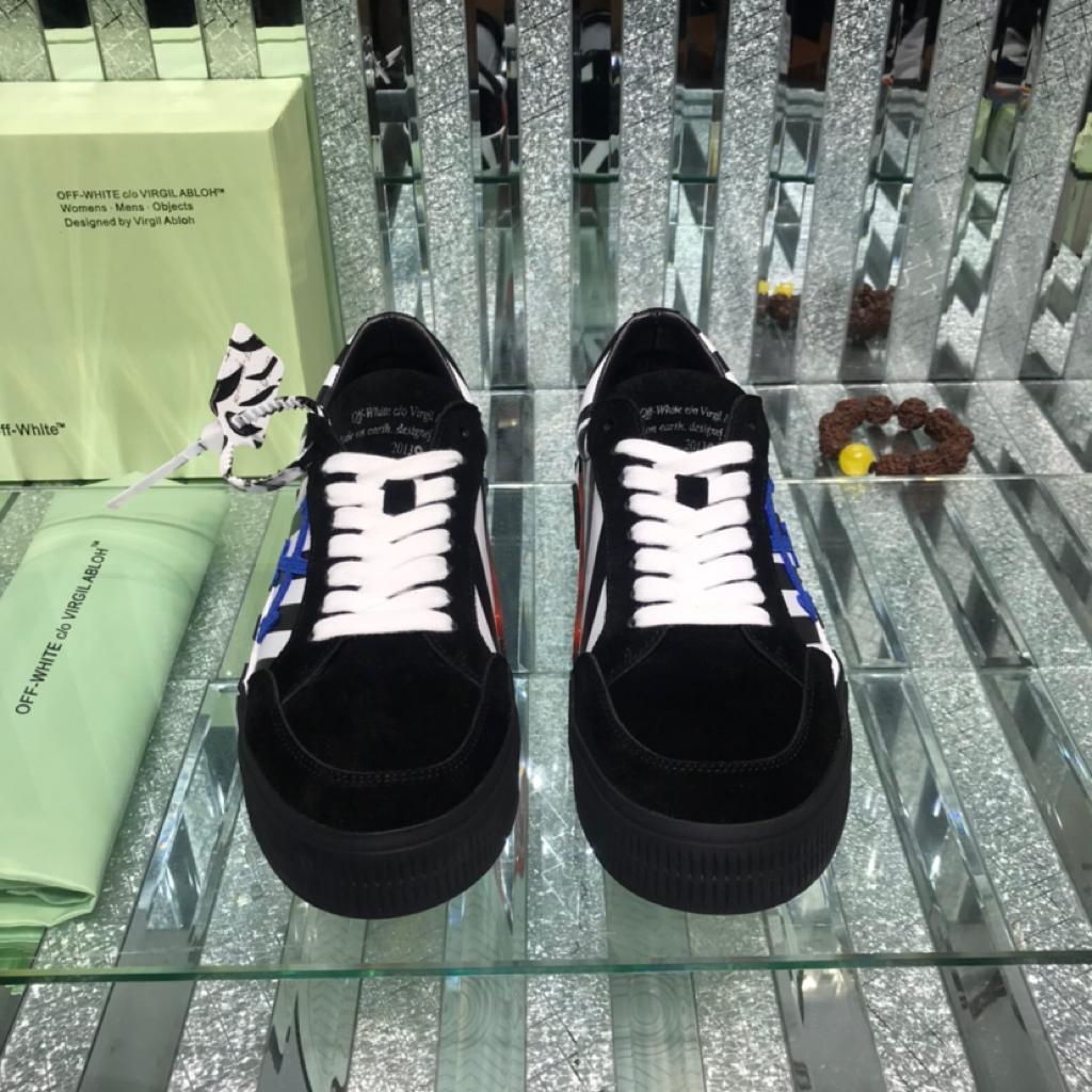 OFF-WHITE Vulc Low Black Blue Arrow - vstockx
