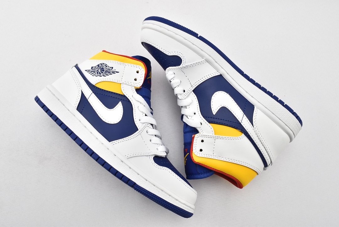 Jordan 1 Mid Royal Blue Laser Yellow - vstockx