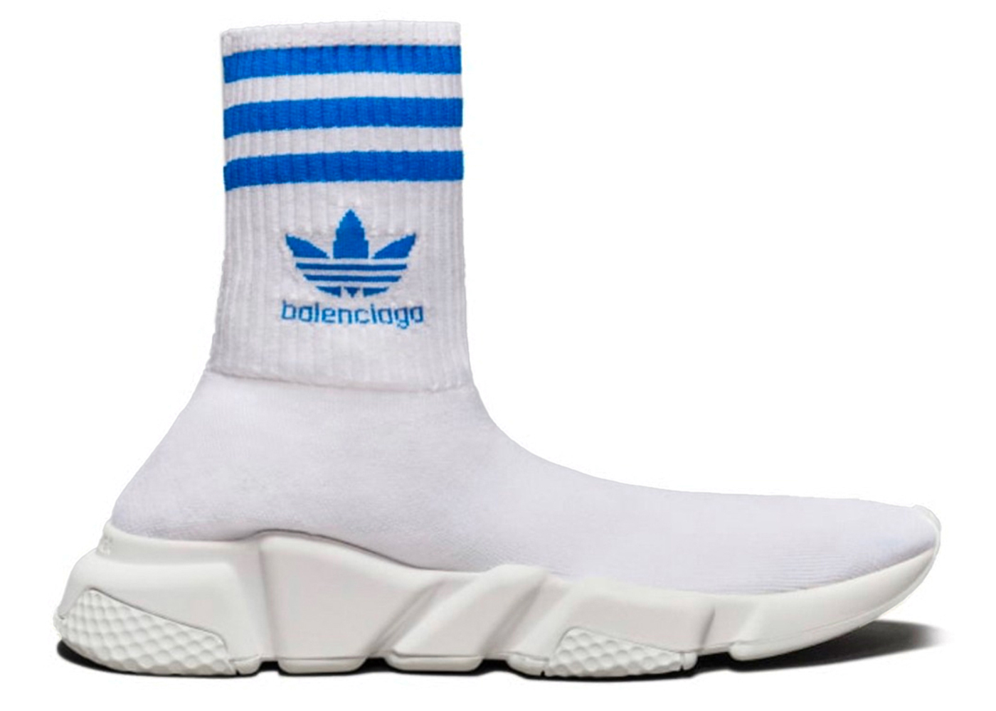 Balenciaga x adidas Speed Trainer White Blue - vstockx