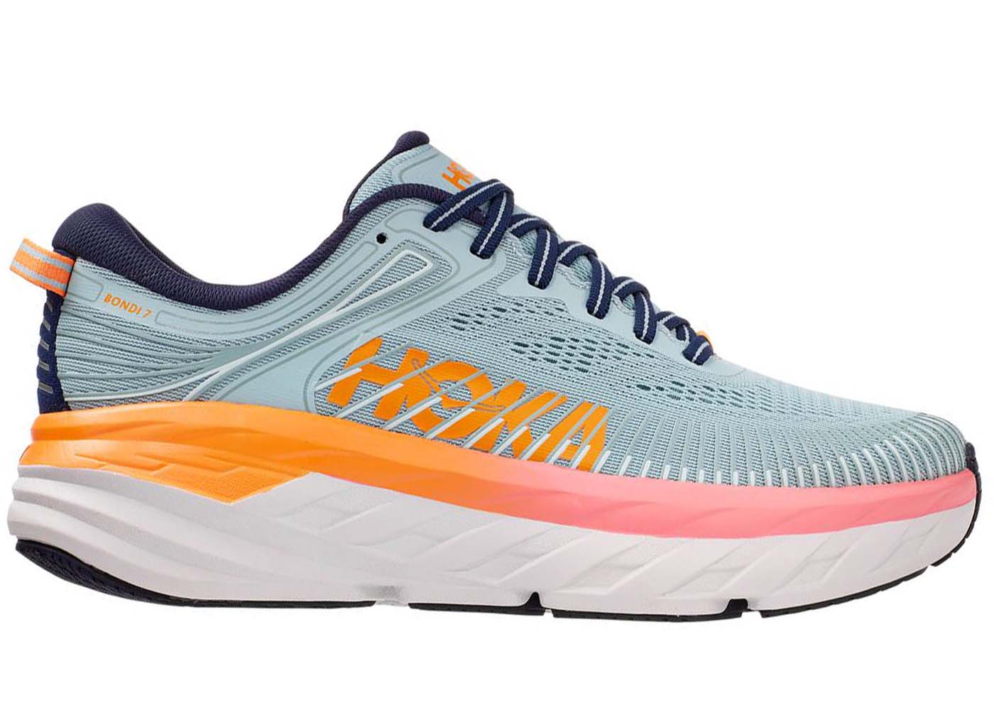 Hoka One One Bondi 7 Blue Haze Orange Pink (Women's) - vstockx