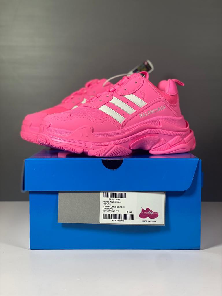 Balenciaga x adidas Triple S Neon Pink (W) - vstockx