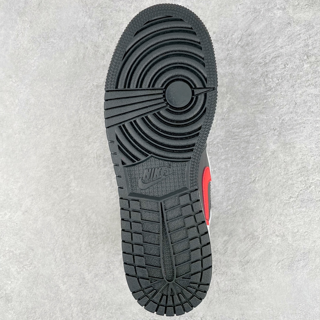 Jordan 1 Mid White Black Chile Red (GS) - vstockx