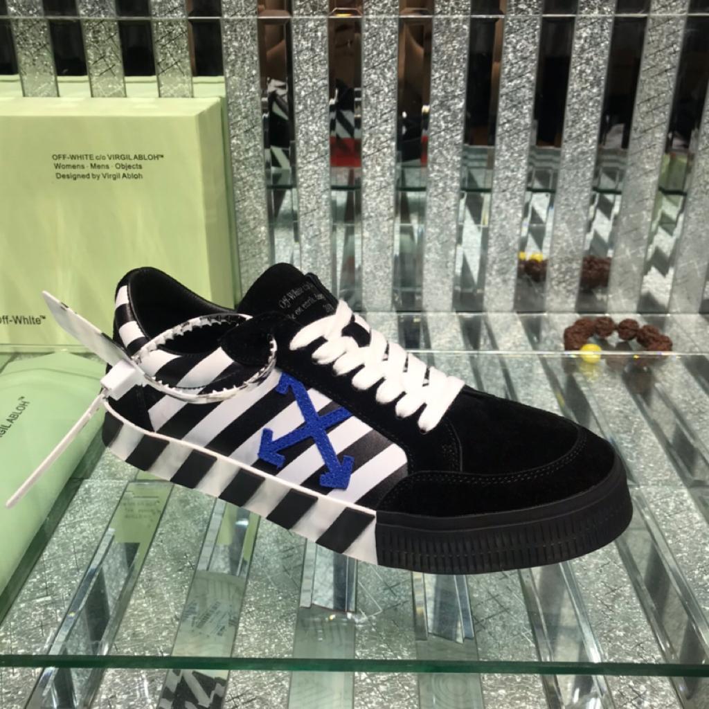 OFF-WHITE Vulc Low Black Blue Arrow - vstockx