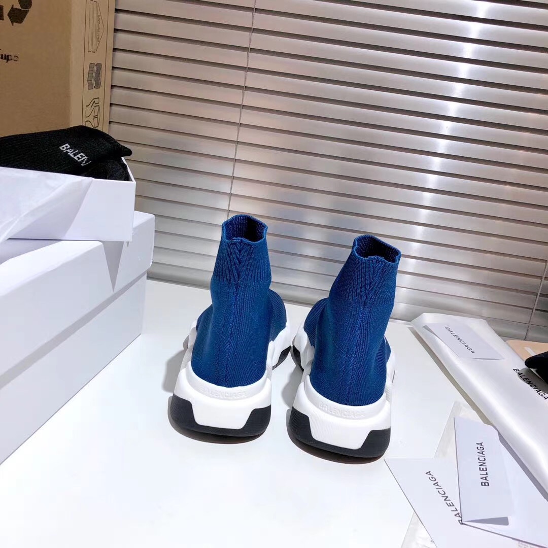 Balenciaga Speed 2.0 Dark Blue White Black - vstockx