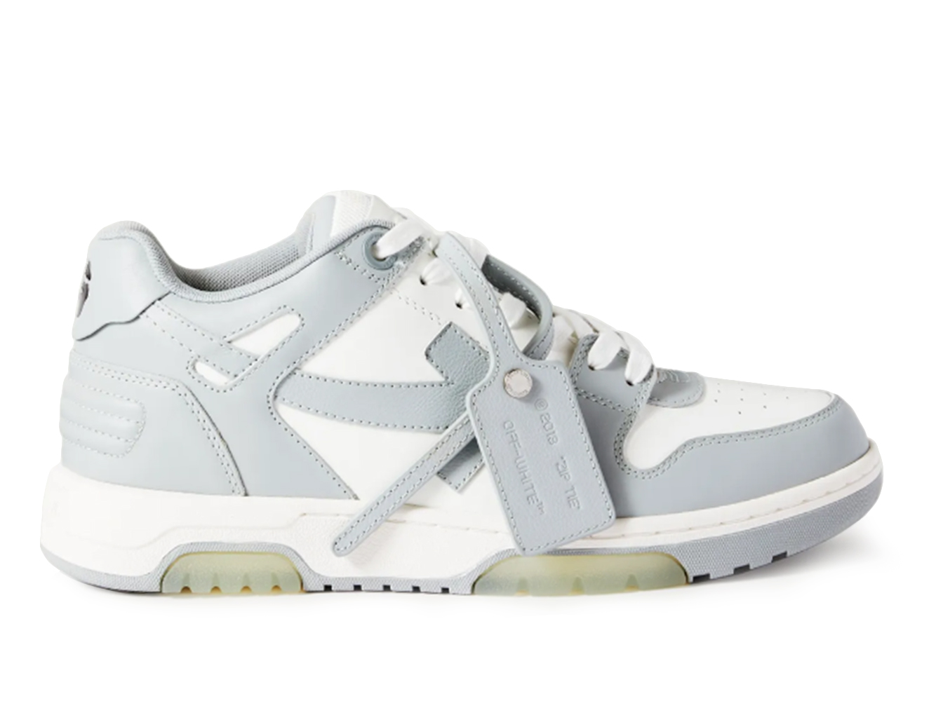 OFF-WHITE Out Of Office OOO Low Tops Grey White - vstockx