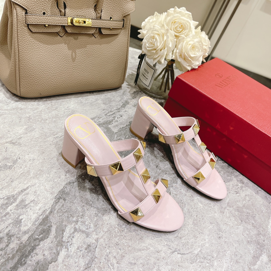 VALENTINO GARAVANI ROMAN STUD HEEL 6CM WOMEN 8 - vstockx