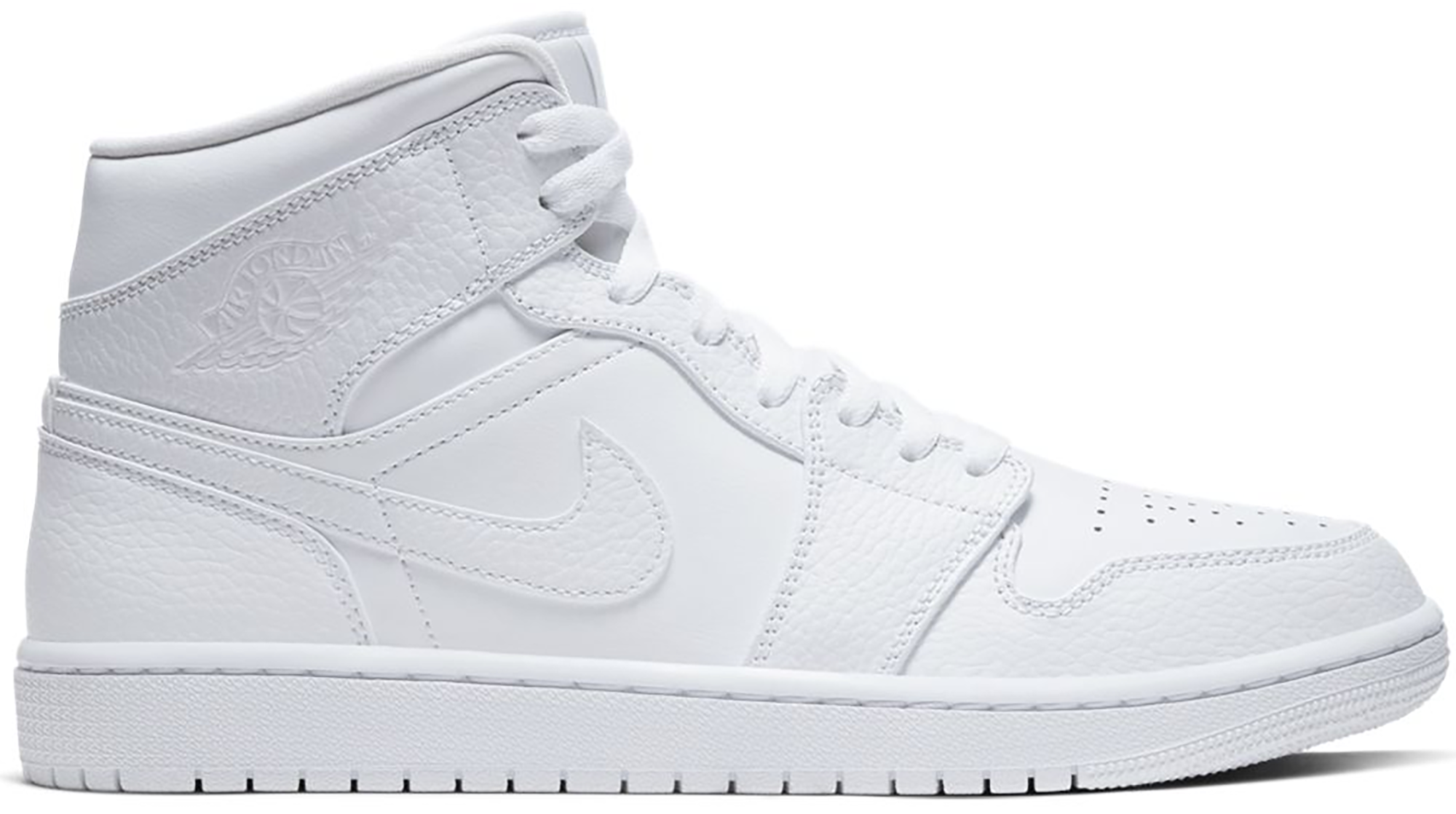 Jordan 1 Mid Triple White - vstockx