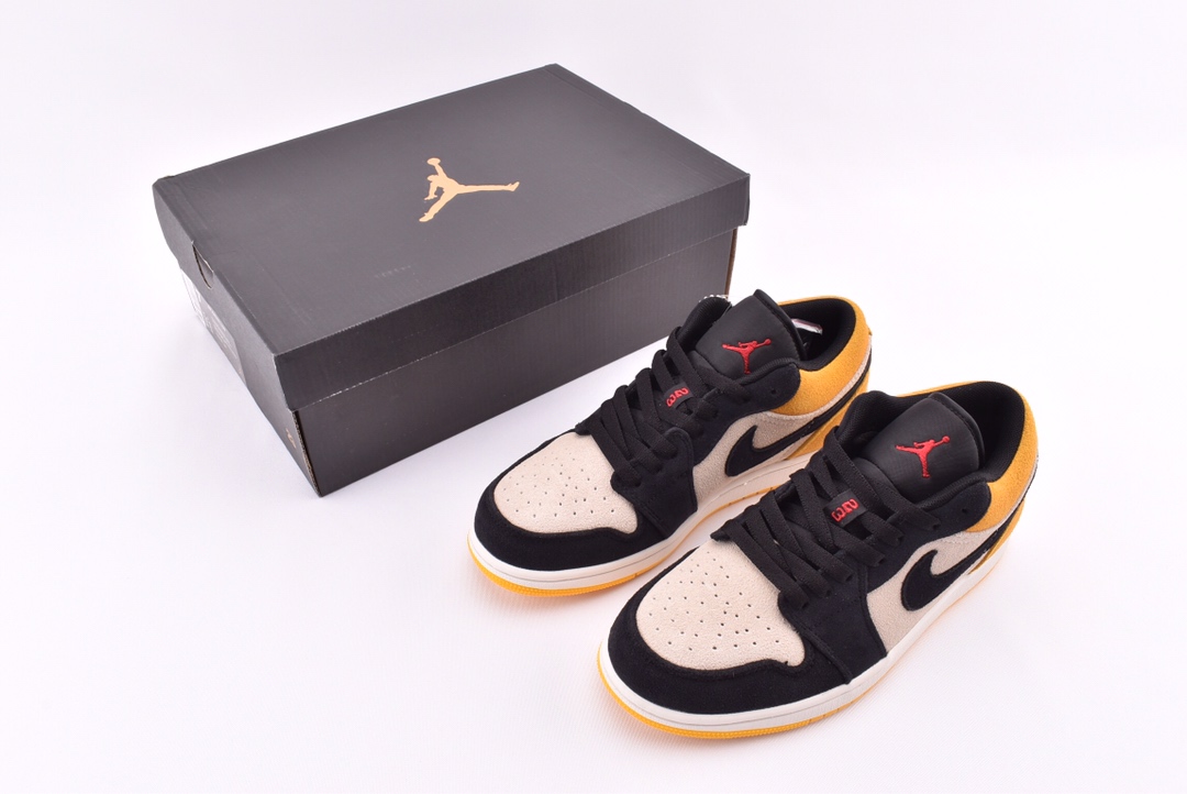 Jordan 1 Low Sail University Gold Black - vstockx
