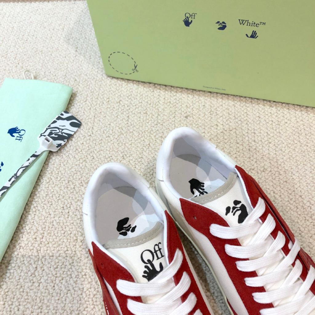 OFF-WHITE Vulcanized 5.0 Low Top White Red - vstockx