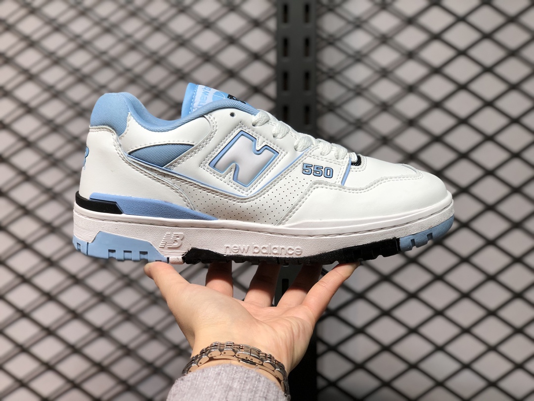 New Balance 550 UNC White University Blue - vstockx