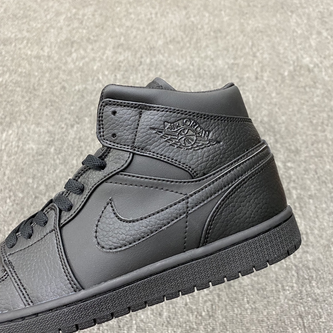 Jordan 1 Mid Triple Black - vstockx