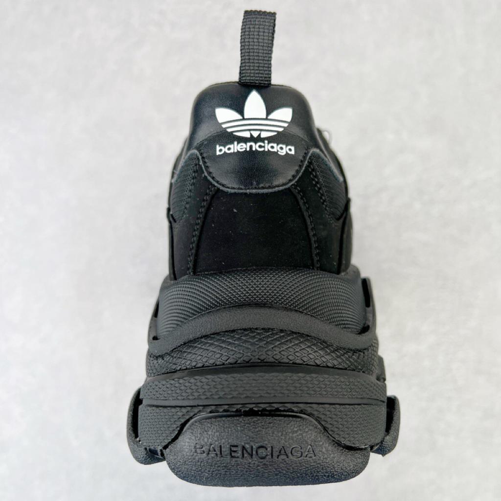 Balenciaga x adidas Triple S Black White - vstockx