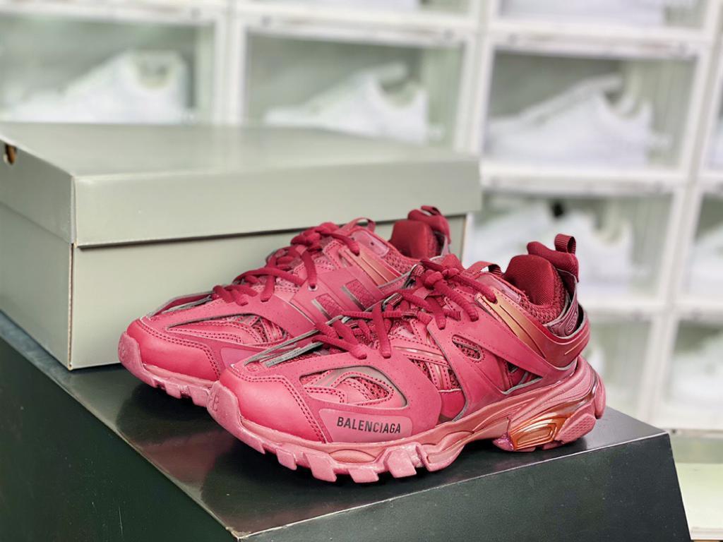Balenciaga Track Burgundy - vstockx