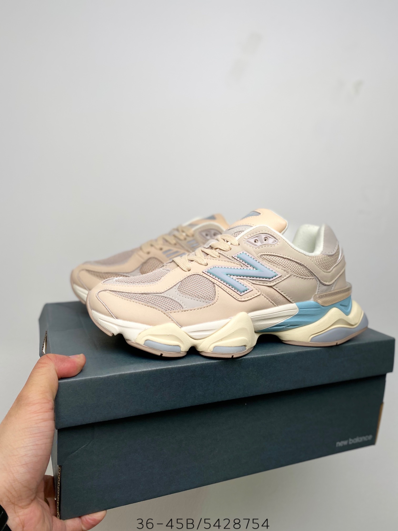 New Balance 9060 Ivory Cream Pink Sand - vstockx