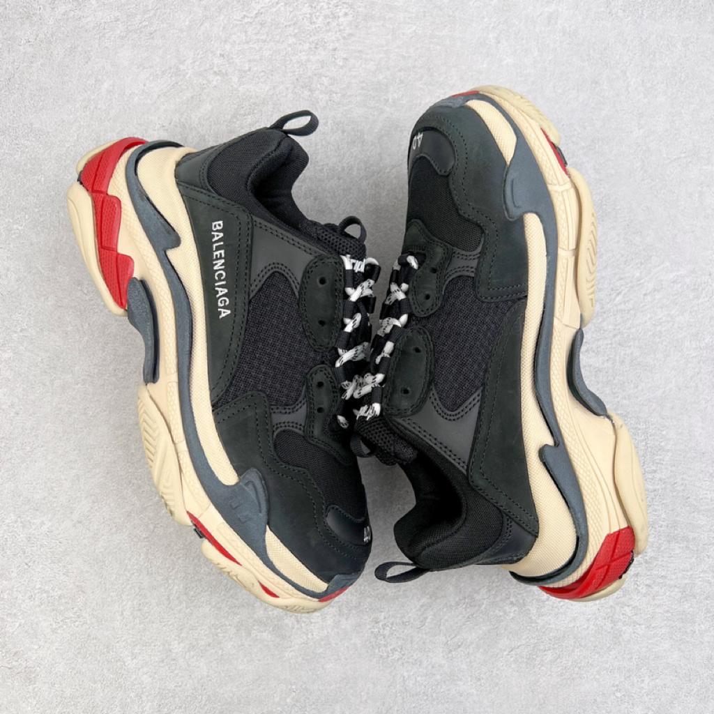 Balenciaga Triple S Black White Red (2018 Reissue) - vstockx