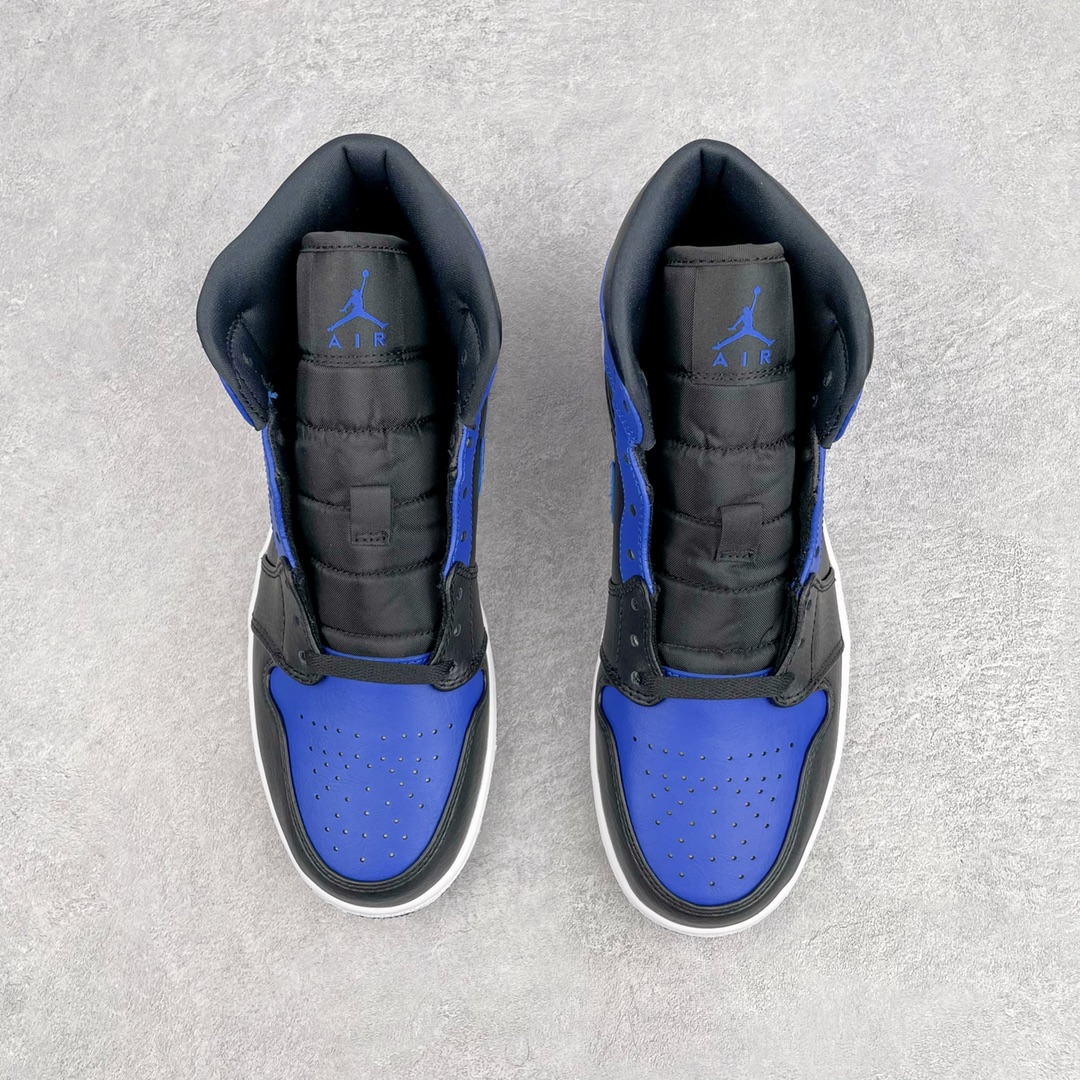 Jordan 1 Mid Hyper Royal Tumbled Leather - vstockx