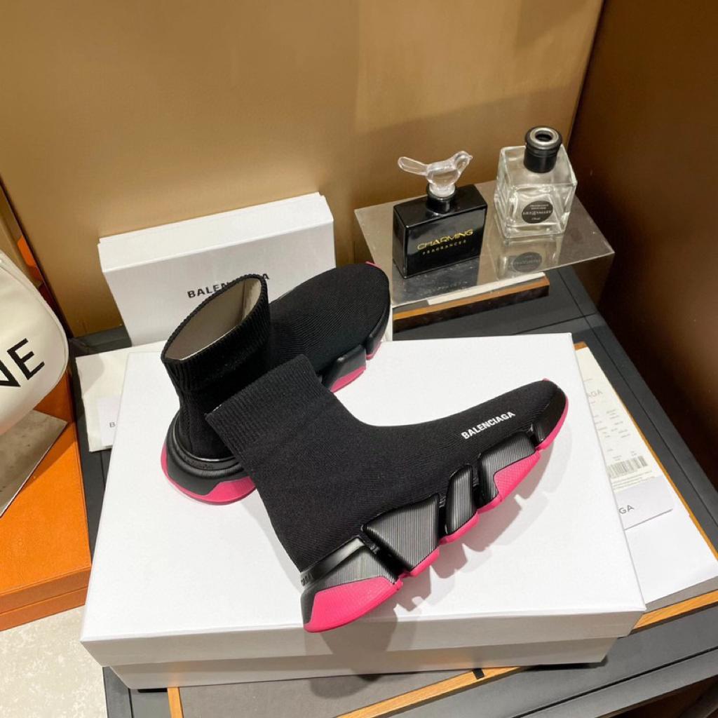 Balenciaga Speed 2.0 sneakers pink black - vstockx