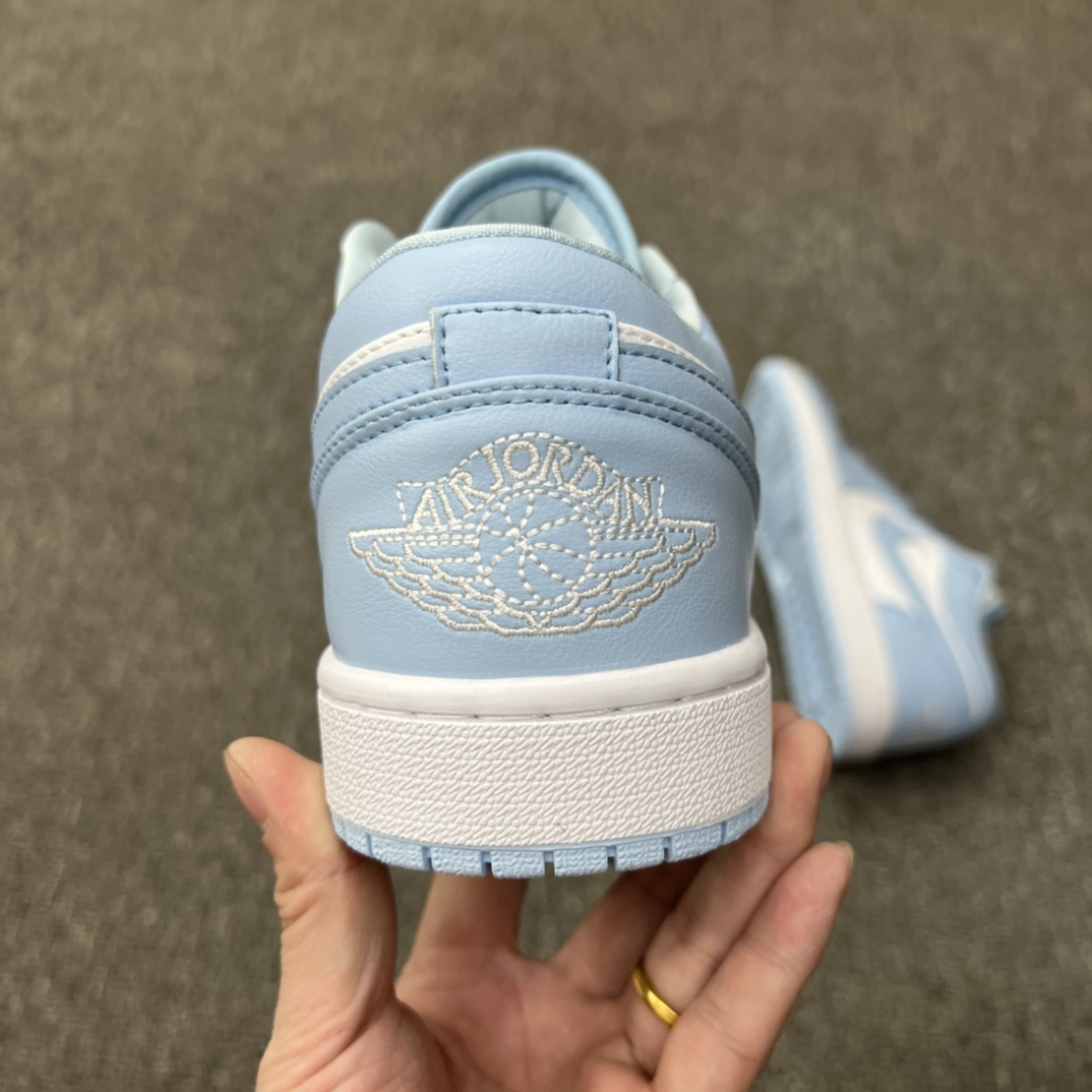 Jordan 1 Low White Ice Blue (Women's) - vstockx